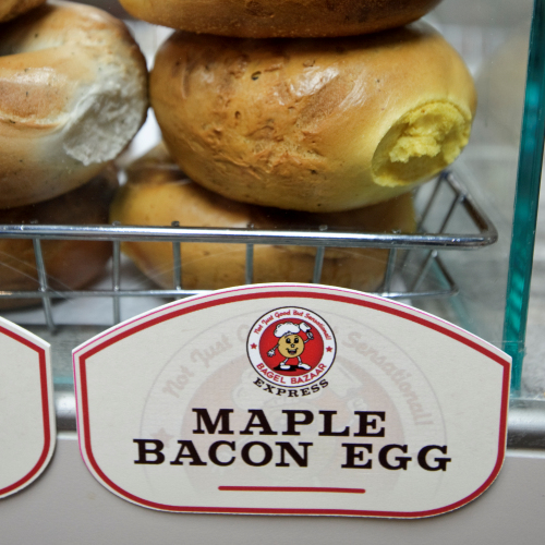 Maple Bacon Egg Bagels